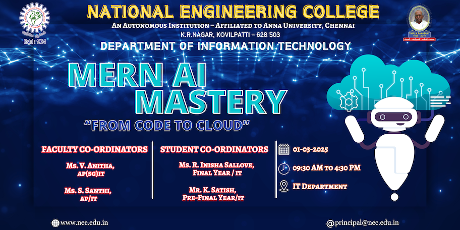 One day Workshop on Mern AI Mastery: From Code to Cloud 2025